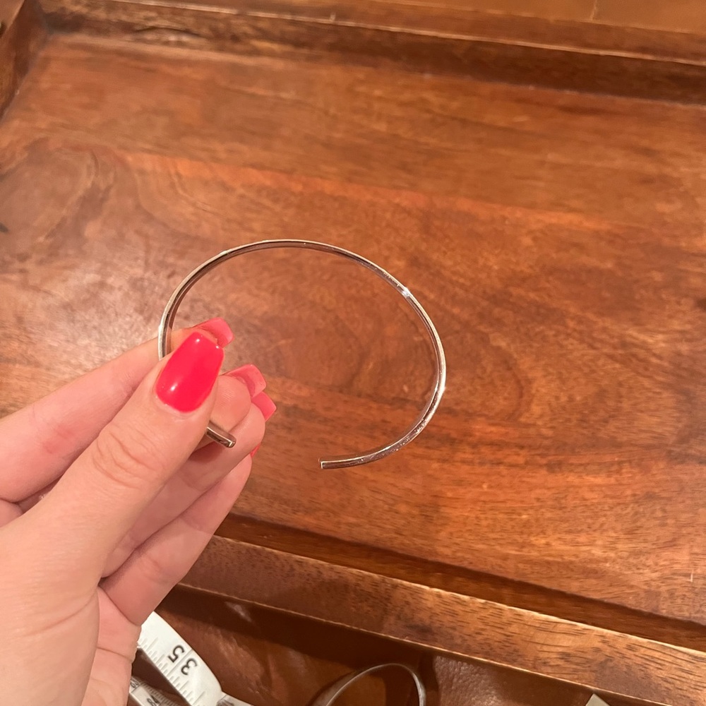 Gorgeous Diamond White Gold LOVE Bracelet Cuff - Picture 7 of 9